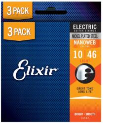ELIXIR - NanoWeb (16542) 10-46 Light elektromos húrkészlet 3db