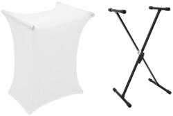 Dimavery Set SVT-1 Keyboard Stand + Cover white