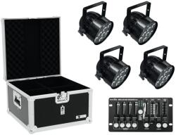 EUROLITE Set 4x LED PAR-56 QCL bk + Case + Controller