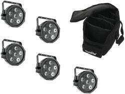 EUROLITE Set 5x LED SLS-6 TCL Spot + Soft Bag