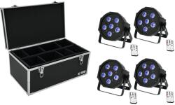 EUROLITE Set 4x LED SLS-603 TCL UV Floor + Case TDV-1