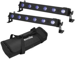EUROLITE Set 2x LED BAR-6 QCL RGB+UV Bar + Soft-Bag