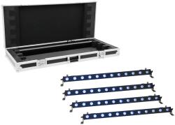 EUROLITE Set 4x LED BAR-12 QCL RGB+UV Bar + Case