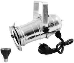 EUROLITE Set PAR-20 Spot sil + PAR-20 230V COB 6W E-27 LED 1800-3000K dim2warm