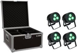 EUROLITE Set 4x LED IP PAR 3x8W QCL Spot + Case