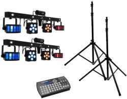 EUROLITE Set 2x LED KLS Laser Bar PRO + Easy Show + 2x M-4 Speaker-System Stand