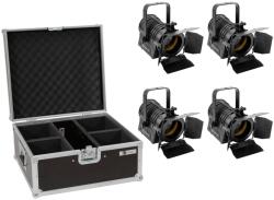 EUROLITE Set 4x AKKU THA-20PC TRC Theater-Spot bk + Case