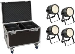 EUROLITE Set 4x LED Theatre COB 200 WW + Case with wheels
