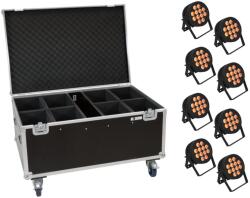 EUROLITE Set 8x LED IP PAR 12x9W SCL Spot + Case with wheels