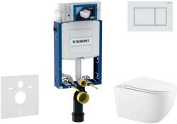 Geberit Kombifix - Előfali szerelő készlet, Gaia WC és softclose ülőke, Sigma30 vezérlőgomb, fehér/matt fehér SANI15CA3127 (SANI15CA3127)