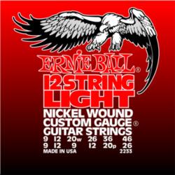 ERNIE BALL - Nickel Wound 12 Light Wound G 9-46 Elektromos Gitárhúr készlet 12-húros - dj-sound-light