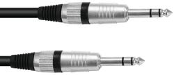 Omnitronic - Jack kábel 6.3 stereo 1m bk ROAD