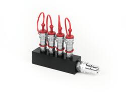 TCM FX CO2 Distribution Block (4x3/8 out to 1x3/8 in)