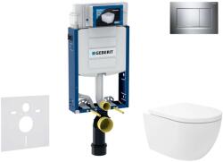 Geberit Kombifix - Előfali szerelő készlet, Oudee Vortex WC és softclose ülőke, Sigma30 vezérlőgomb, króm SANI15CA1131 (SANI15CA1131)