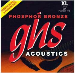 GHS - Extra Light Foszfor-Bronz Akusztikus Húr Készlet 9-42 12 húros gitárra