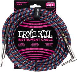 Ernie Ball - Vasalózsinór kábel 7.65m Piros/Kék/Fehér - dj-sound-light
