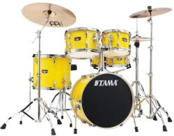 Tama - Imperialstar dobfelszerelés (18-10-12-14-14S") állványzattal és cintányérral, Electric Yellow - dj-sound-light
