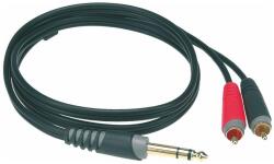 KLOTZ - AY30300 Y kábel, JACK-RCA 3m Klotz 6.3 JACK - 2xRCA csatlakozók - dj-sound-light