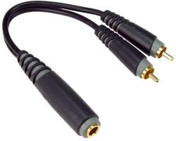 KLOTZ - AYU-6 Y adapter kábel JACK-RCA 0, 2 m - dj-sound-light