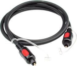 KLOTZ - optikai kábel High End 2 m TOSLINK csatlakozók TOFC600 6 mm PLU átmérőjű fekete optikai kábel
