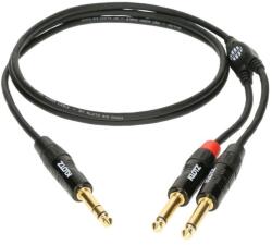 KLOTZ - JACK-JACK 3 m Klotz fémházas aranyozott 6, 35/JACK3 2x6, 36/JACK2 csatlakozók + PCD202-Z fekete kábel - dj-sound-light