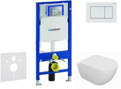 Geberit Duofix - Előfali szerelő készlet, Oudee WC és softclose ülőke, Sigma30 vezérlőgomb, fehér/matt fehér SANI11CA3127 (SANI11CA3127)
