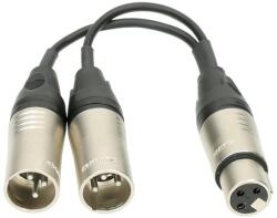KLOTZ - XLR-YSPLIT Y adapter kábel XLRF-2xXLRM 0, 2 m