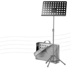 König & Meyer - KM-R37885 Kottaállvány teleszkópos oszloppal, hordtáskával, fekete