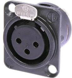 Neutrik - NC3FDLB1 3 pólusú XLR aljzat aranyozott érintkező fekete