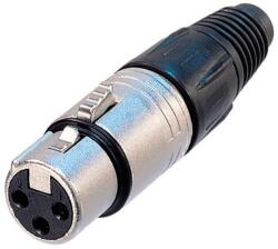 Neutrik - NC3FX 3 pólusú XLR aljzat egyenes, lengő - dj-sound-light