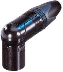 Neutrik - NC3MRXB 3 pólusú XLR dugó pipa, lengő, aranyozott érintkezők, fekete ház - dj-sound-light