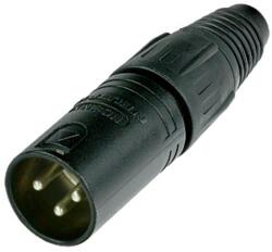 Neutrik - NC3MXBAG 3 pólusú XLR dugó egyenes lengő fekete ház