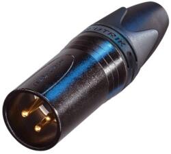 Neutrik - NC3MXXB 3 pólusú XLR dugó egyenes, lengő, aranyozott érintkező, fekete ház