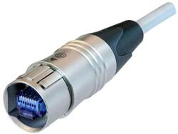 Neutrik - NKE6S1 CAT6 szerelt kábel 3 m hosszú, mindkét végén fémházzal védve