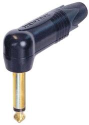 Neutrik - 6, 3-as monó jack dugó pipa alakú fekete ház aranyozott - dj-sound-light