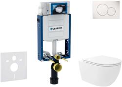 Geberit Kombifix - Előfali szerelő készlet, Oudee Vortex WC és softclose ülőke, Sigma01 vezérlőgomb, alpesi fehér SANI15CA3185 (SANI15CA3185)