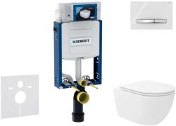 Geberit Kombifix - Előfali szerelő készlet, Oudee Vortex WC és softclose ülőke, Sigma50 vezérlőgomb, króm/alpesi fehér SANI15CA3189 (SANI15CA3189)