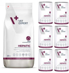 VetExpert VETEXPERT Veterinary Diet Hepatic Dog 12kg + Hepatic Dog 6x400g