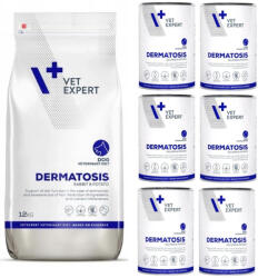 VetExpert VETEXPERT Állatorvosi diéta kutyáknak Dermatosis Nyúl és burgonya 12 kg + Dermatosis 6x400 g
