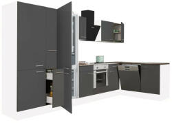 Elleci Yorki 370 sarok konyhabútor alsó sütős, alulfagyasztós hűtős kivitelben (LS370FHAN-SUT-PSZ-AF)