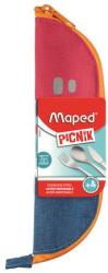Maped Evőeszközkészlet, fém, szövet tok, MAPED PICNIK Concept Kids, pink