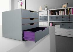 DURABLE Irattároló, műanyag, 4 fiókos, 1 zárható fiókkal, DURABLE VARICOLOR® SAFE