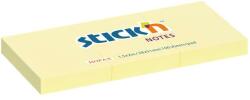 STICK N Öntapadó jegyzettömb, 38x51 mm, 3x100 lap, STICK N, pasztellsárga - oneclick