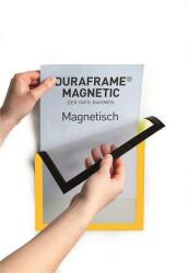 DURABLE Infokeret, A4, mágneses, DURABLE DURAFRAME® MAGNETIC, sárga