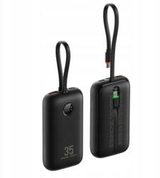 VEGER 10000 mAh powerbank beépített Type-C Lightning Pd QC3.0 kábelekkel (W1188)
