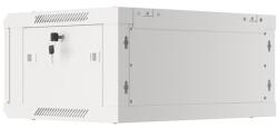 Lanberg 19 fali rack szekrény 4U/600X450 lapraszerelt, szürke V2 (WF01-6404-10S)