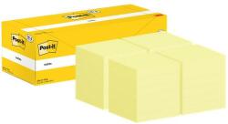 3M Öntapadó jegyzettömb, 76x76 mm, 18+6x100 lap, 3M POSTIT, kanári sárga - oneclick