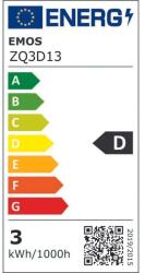 EMOS ZQ3D13 Classic 2, 5W 350lm E14 természetes fehér LED gyertya izzó (ZQ3D13) - oneclick
