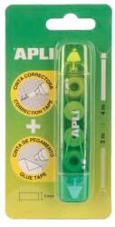 APLI Hibajavító- és ragasztóroller, 2in1, 5 mm x 4-3 m, APLI , vegyes színek