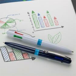 Schneider Golyóstoll, 0, 5 mm, nyomógombos, négyszínű, SCHNEIDER Take 4, sötétkék - oneclick